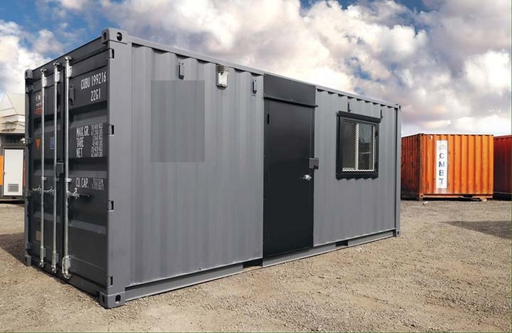 20’ Office CUBE – Wood Finished - Port Shipping Containers
