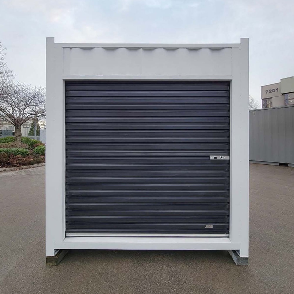 10’ “Cut Down” Used Container + Rollup - Port Shipping Containers