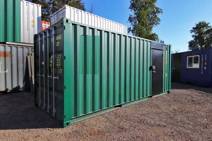 7′ Office Container + Storage Locker - Port Shipping Containers