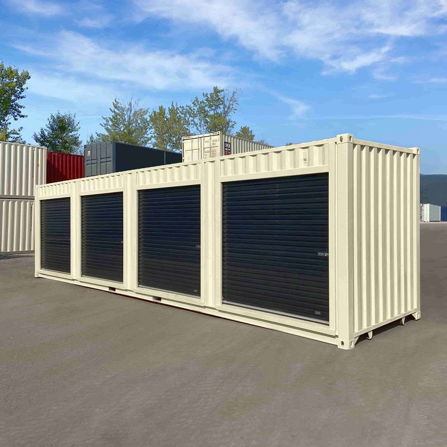 40’HC “CONTAINMENT CUBE” with 4 x Roll Up Doors - Port Shipping Containers