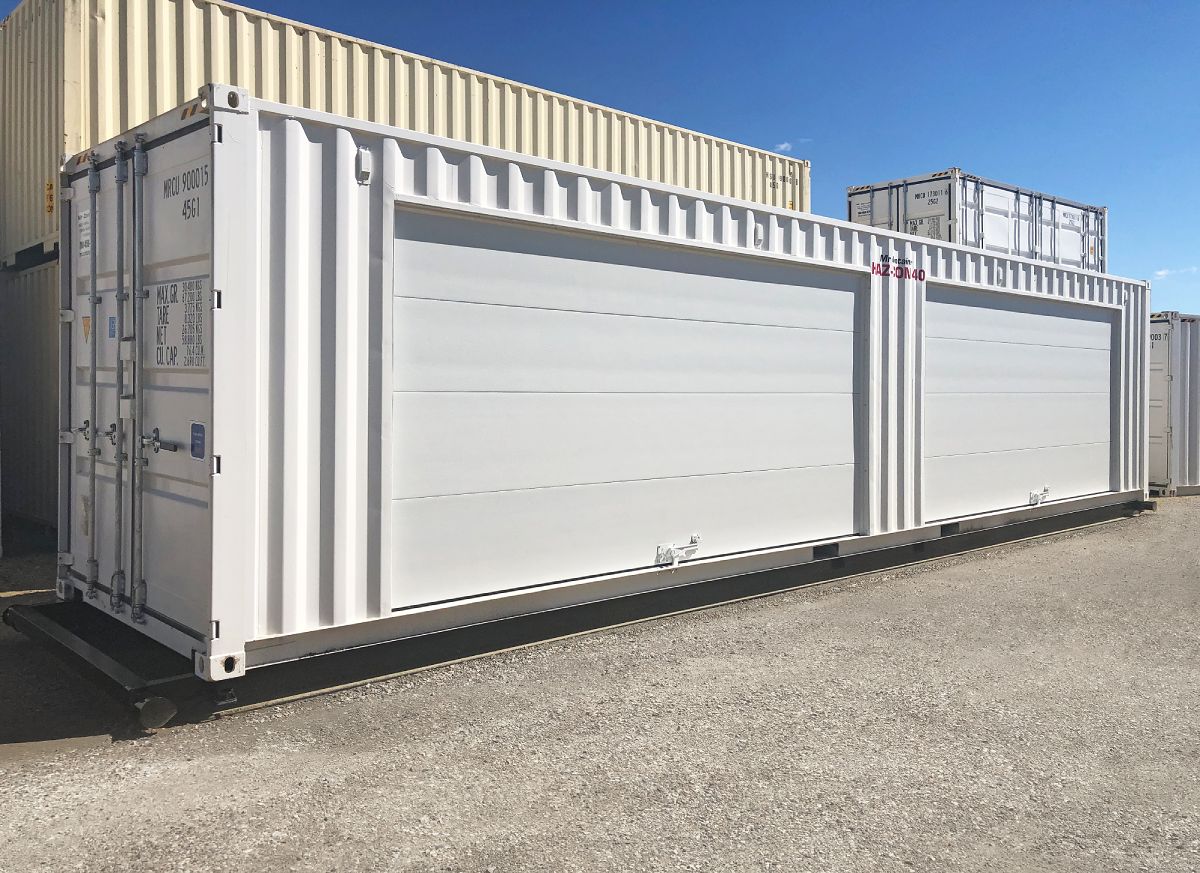 40’HC HAZCON Containment unit w/ Overhead doors - Port Shipping Containers