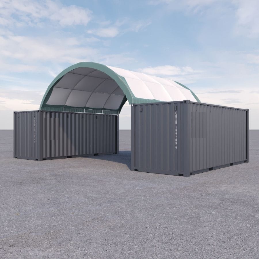20’ x 20’ Fabric Container Shelter - Port Shipping Containers