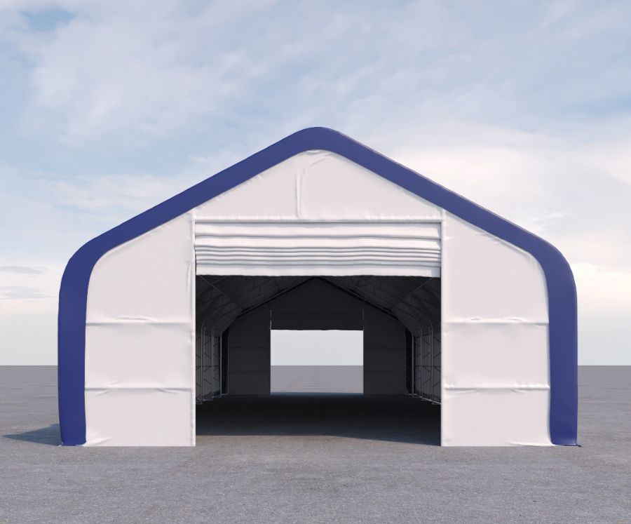 Dual Truss Storage Shelter (30′ x 80′ x 20′) - Port Shipping Containers