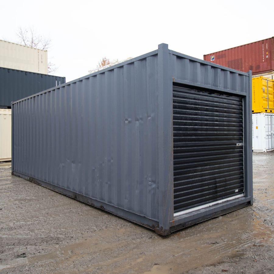 25′ Cut-Down Shipping Container w/Roll-Up Door - Port Shipping Containers
