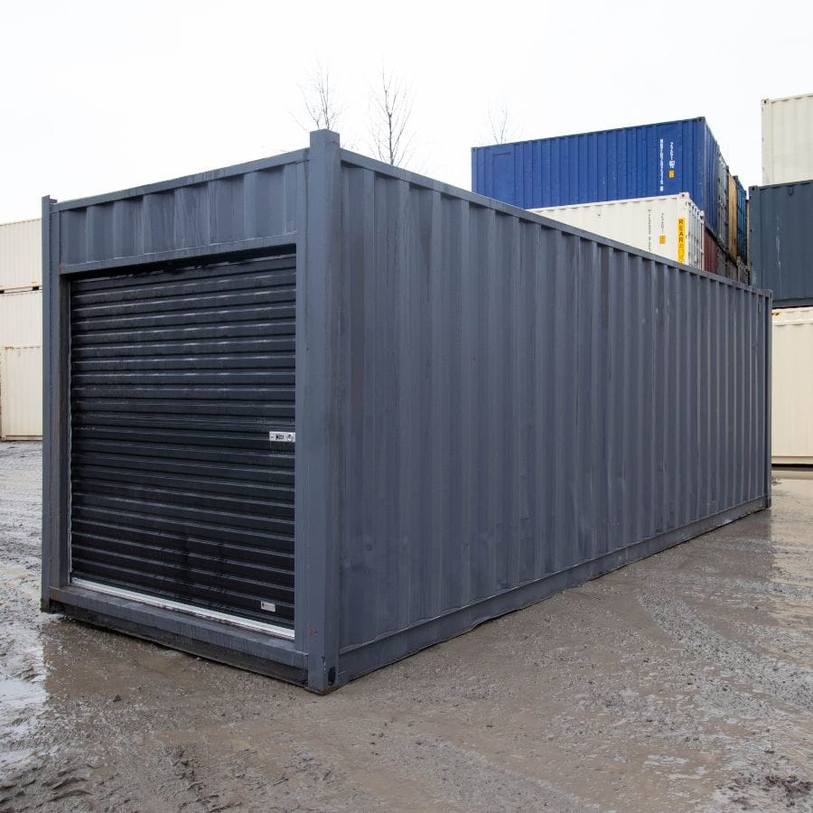 25′ Cut-Down Shipping Container w/Roll-Up Door - Port Shipping Containers