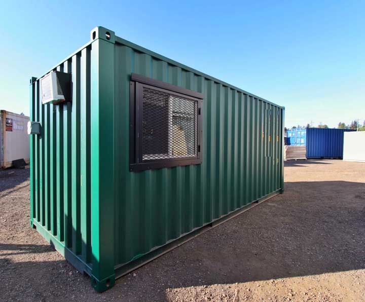 7′ Office Container + Storage Locker - Port Shipping Containers