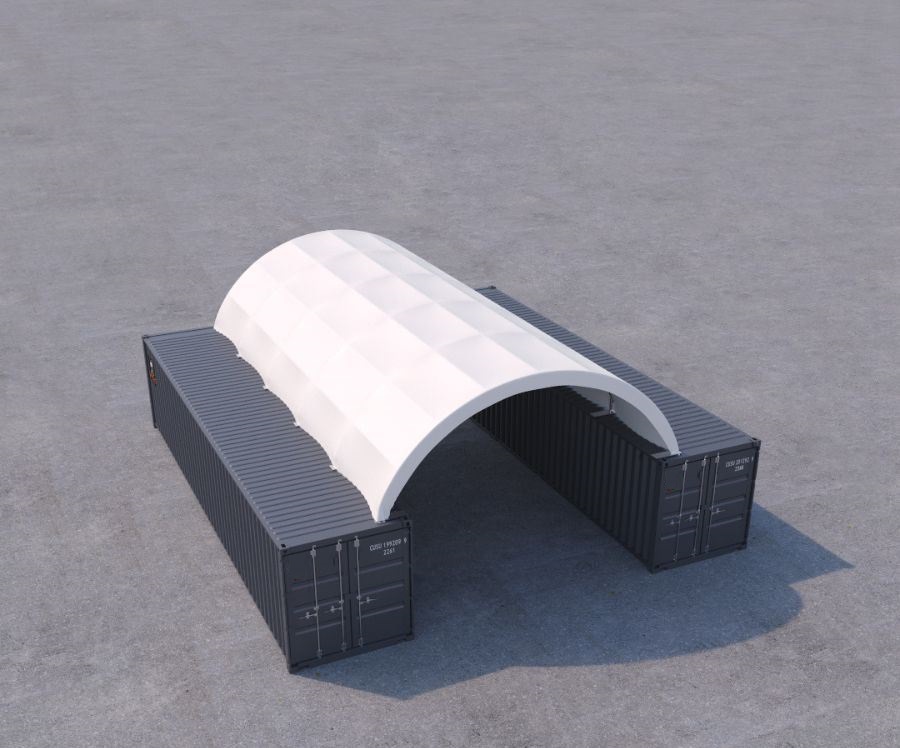 20′ x 40′ Fabric Container Shelter - Port Shipping Containers