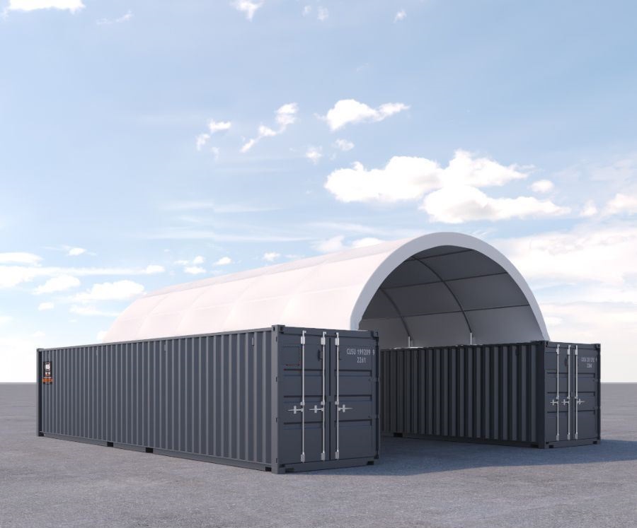 20′ x 40′ Fabric Container Shelter - Port Shipping Containers