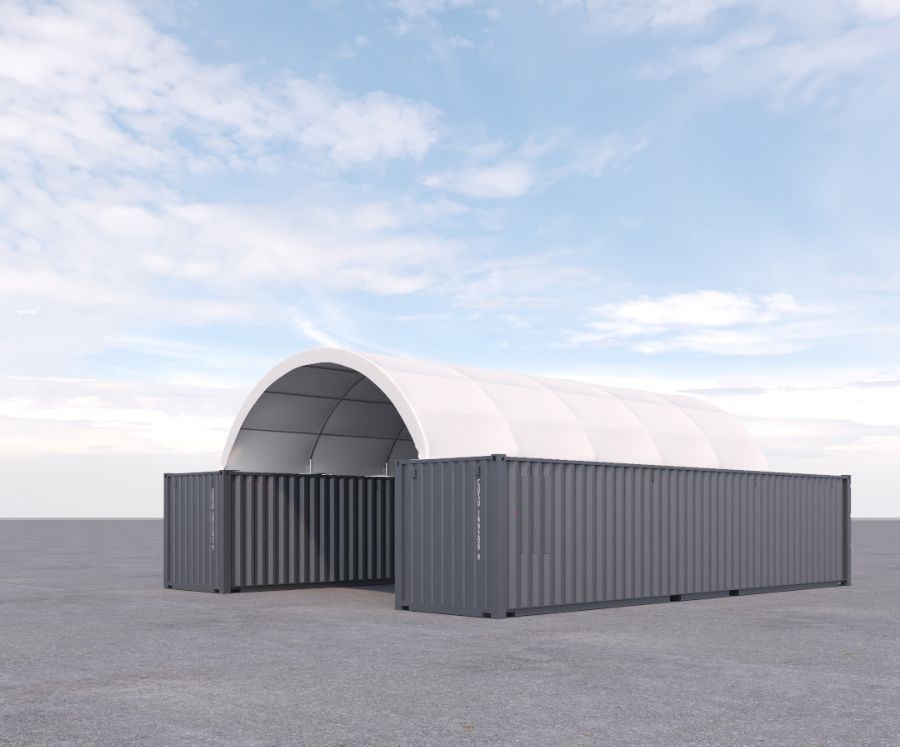 20′ x 40′ Fabric Container Shelter - Port Shipping Containers