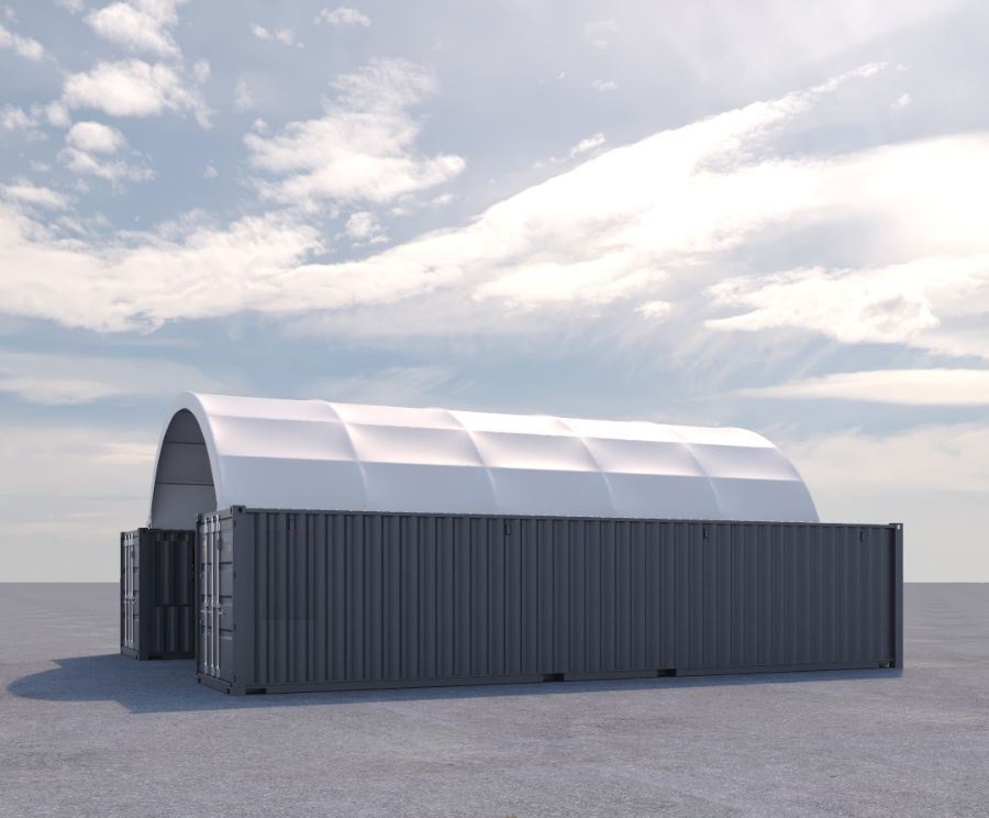 20′ x 40′ Fabric Container Shelter - Port Shipping Containers