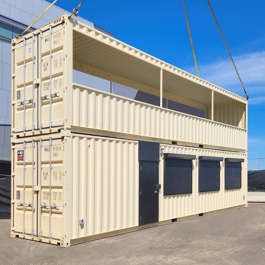 40’HC VIP Area with Patio for the Oilers - Port Shipping Containers