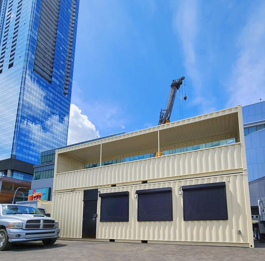 40’HC VIP Area with Patio for the Oilers - Port Shipping Containers