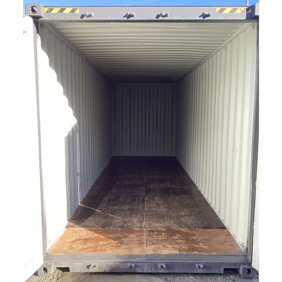 25’HC Used Shipping Container (Painted Slate Grey) - Port Shipping Containers