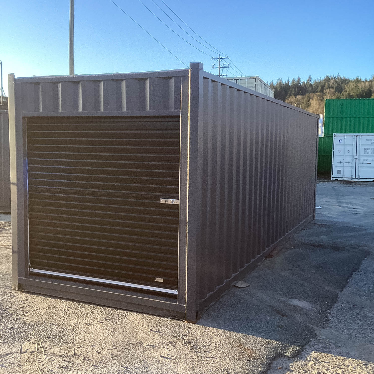 26′ Cut-Down Shipping Container w/Roll-Up Door - Port Shipping Containers