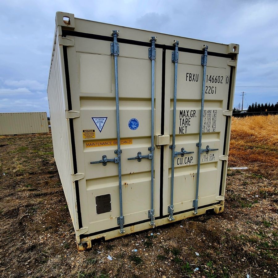 20’ New (1-Trip) Container w/ Shelving on BOTH sides - Port Shipping Containers